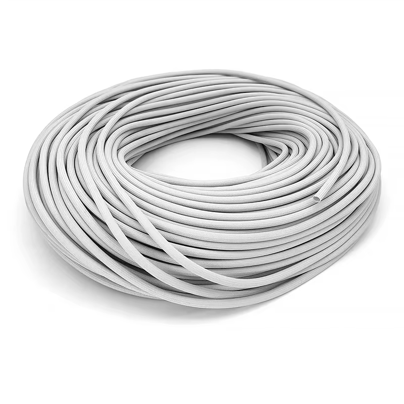 Gaine en fibre de verre haute température, 5 mètres, 800 degrés C, ID 4mm, Tube en Fiber de verre chimique, manchon tressé d'isolation gris