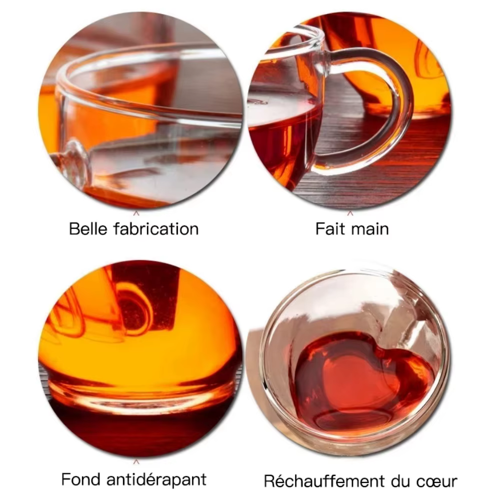 1/2 paquet de tasses en forme de cœur