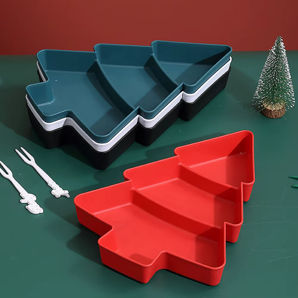 Assiette en forme d'arbre de Noël