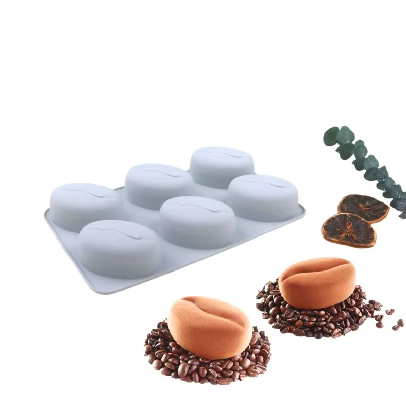 Moule en silicone à 6 cavités pour grains de café de petite taille