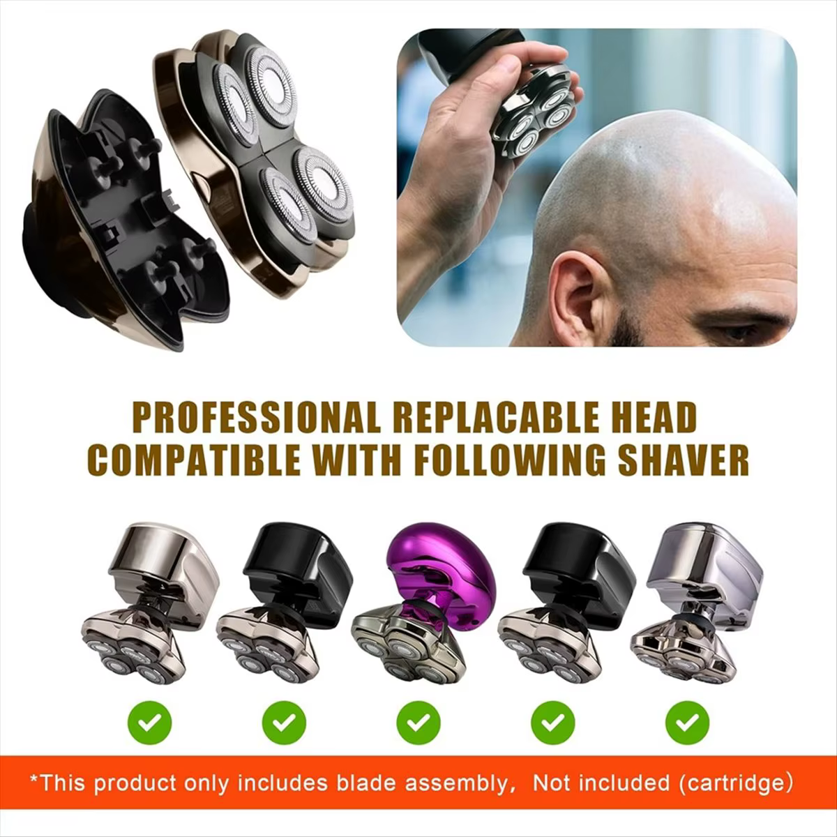 Stock limité, lot de 2 têtes de rechange professionnelles pour rasoirs Skulls Pitbulls Gold PRO, Silver PRO