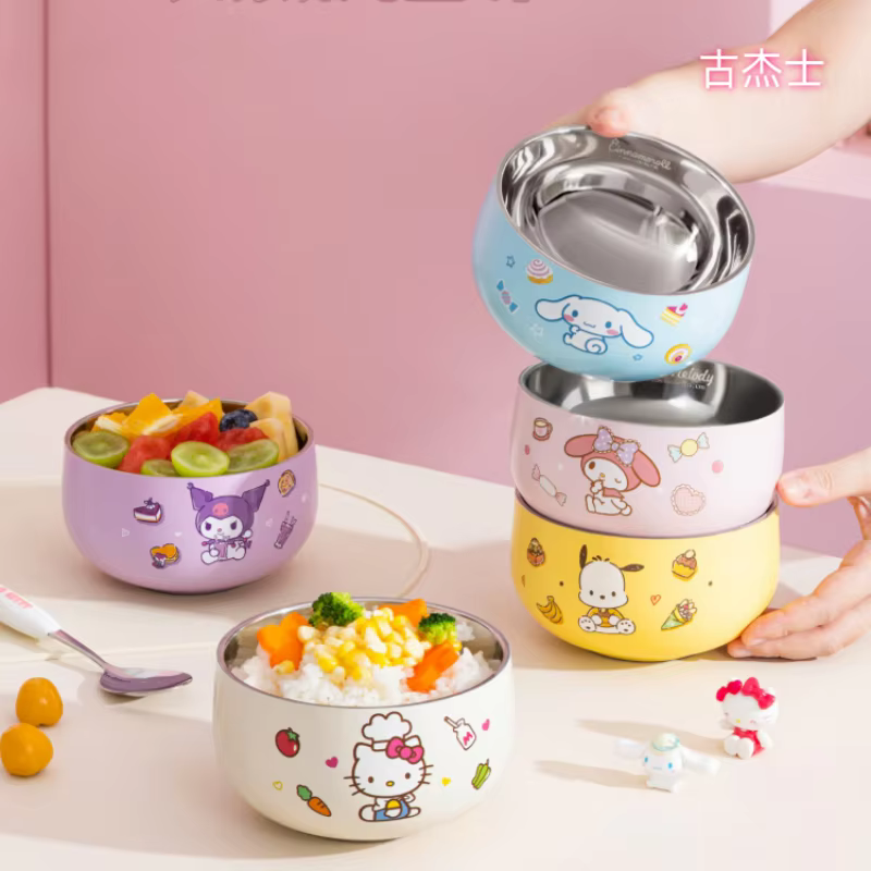 Bol à riz pour Sanrio Kawaii Hello Kitty Kuromi