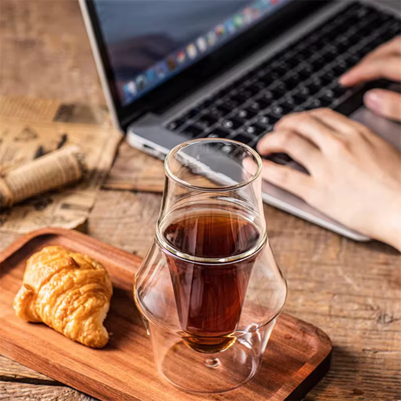 Tasse à café expresso en verre à double paroi