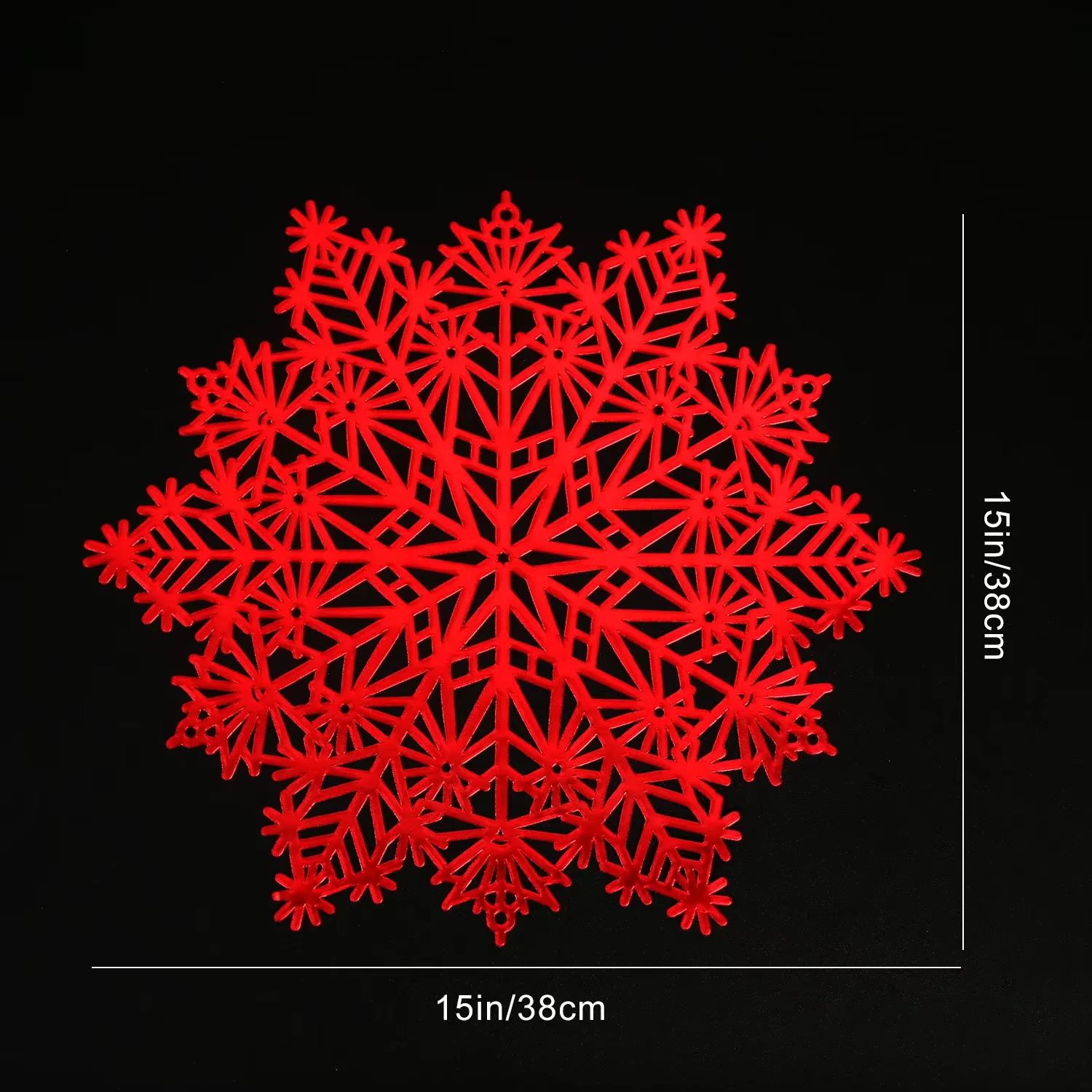 Napperon décoratif de Noël en PVC flocon de neige romantique