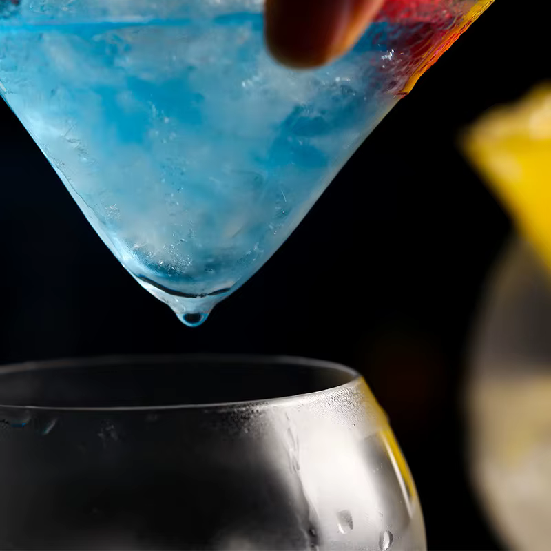Verres à Cocktail Martini sans tige, avec refroidisseur, plat de service avec support à glace, ensemble de serveur de Caviar en verre, refroidisseur de Cocktail pour liqueur