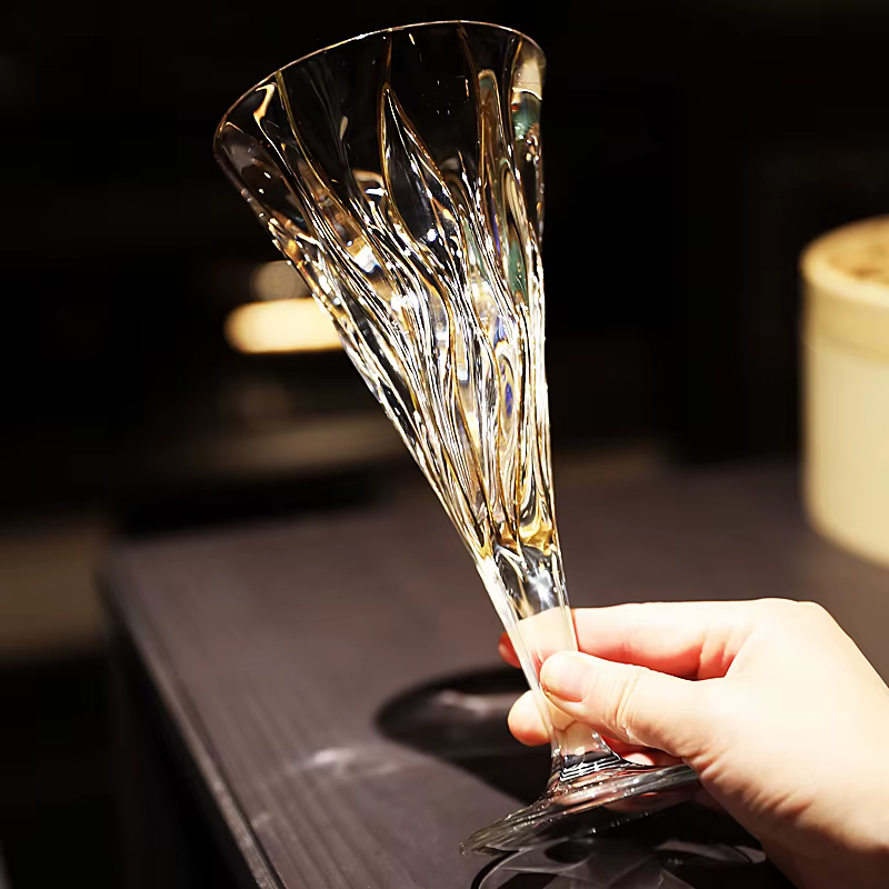 Verre à whisky en cristal doré tressé, grand verre à vin rouge, service à vin