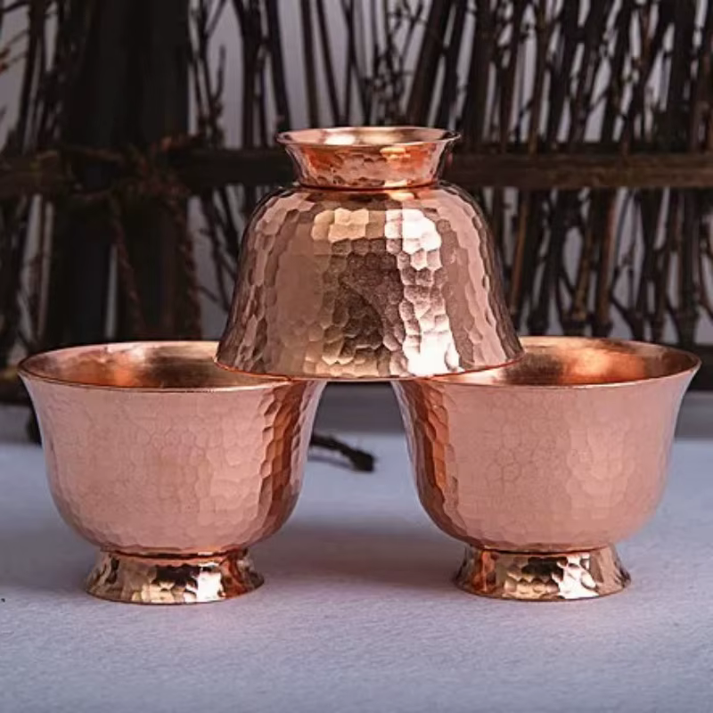 Tasse à café en cuivre pur fabriquée à la main