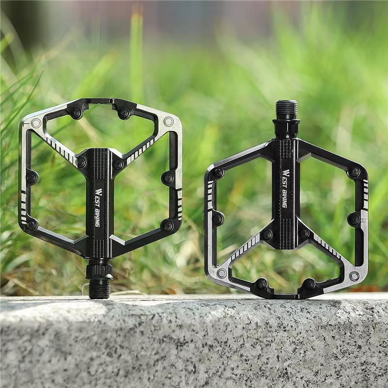 WEST BIKING DU roulement pédale de vélo anti-dérapant pédale de cyclisme ultraléger en alliage d'aluminium vtt vélo de route pédale vélo accessoires