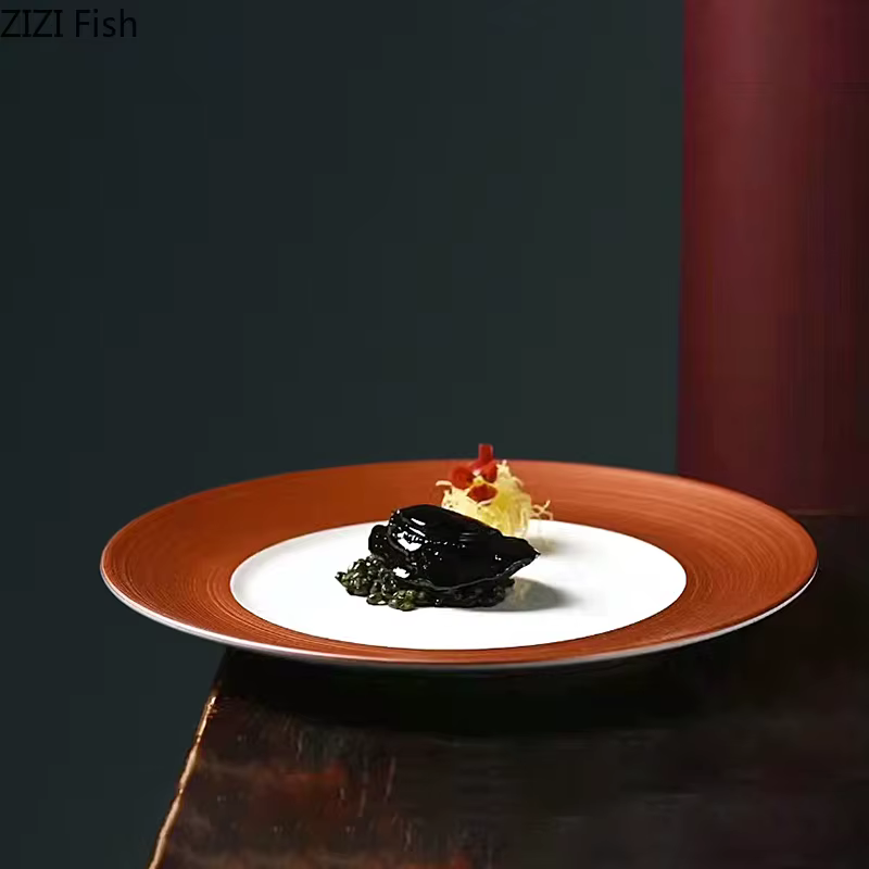 Assiette à manger ronde en céramique