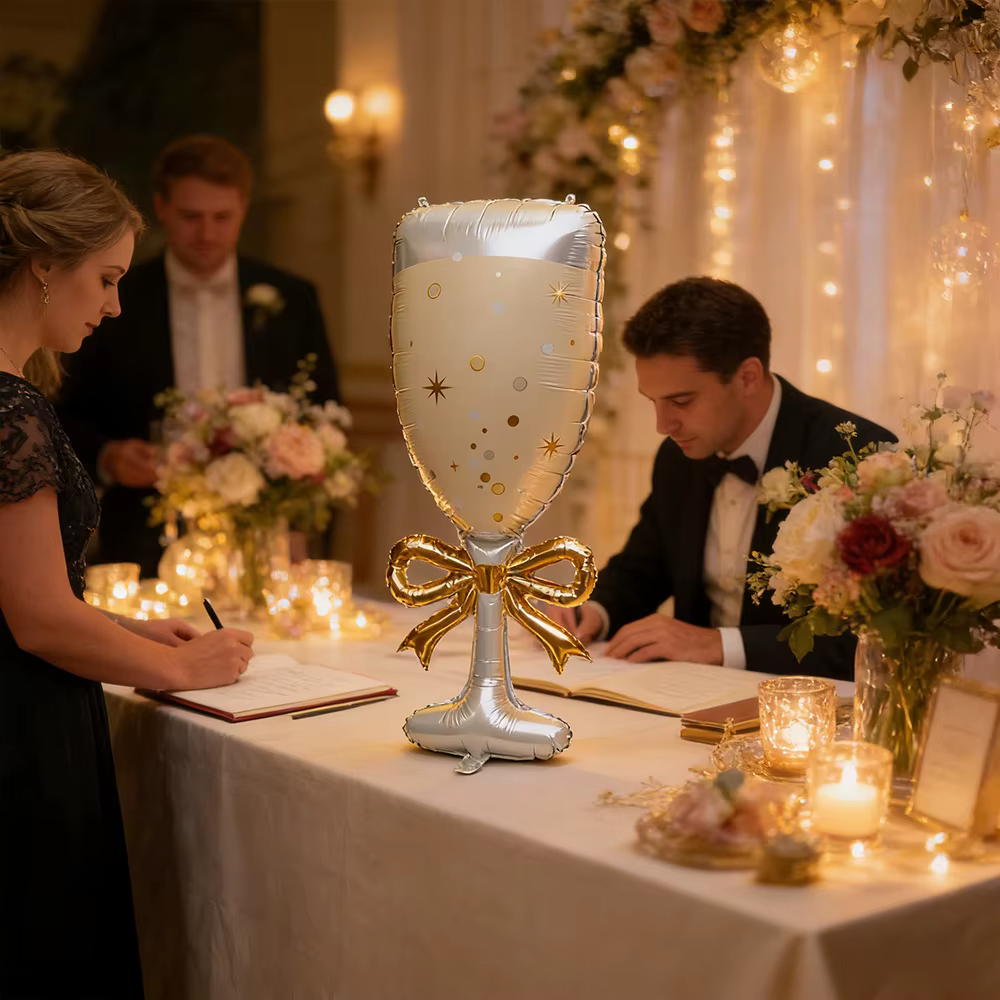 3 verres à champagne de style Ins