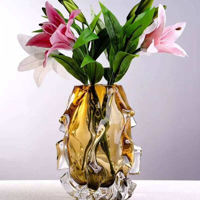 Vase en verre de cristal créatif de luxe léger
