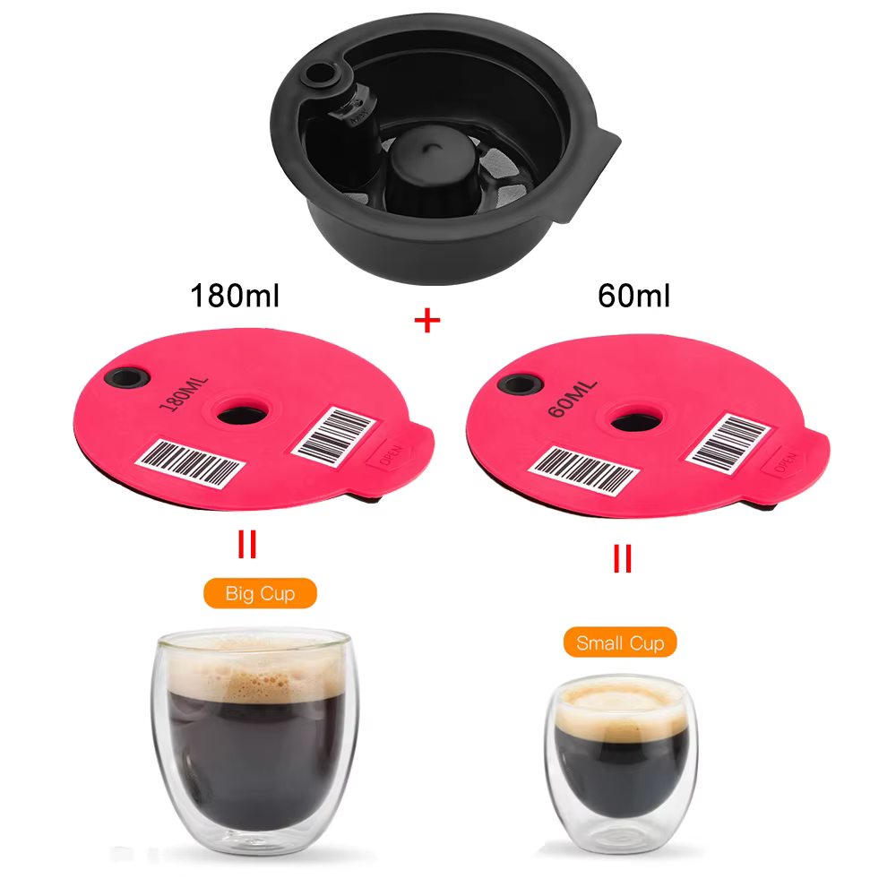 Icafilas pour Bosch Tassimo Capsule de café réutilisable 60/180/200/220 ML dosette