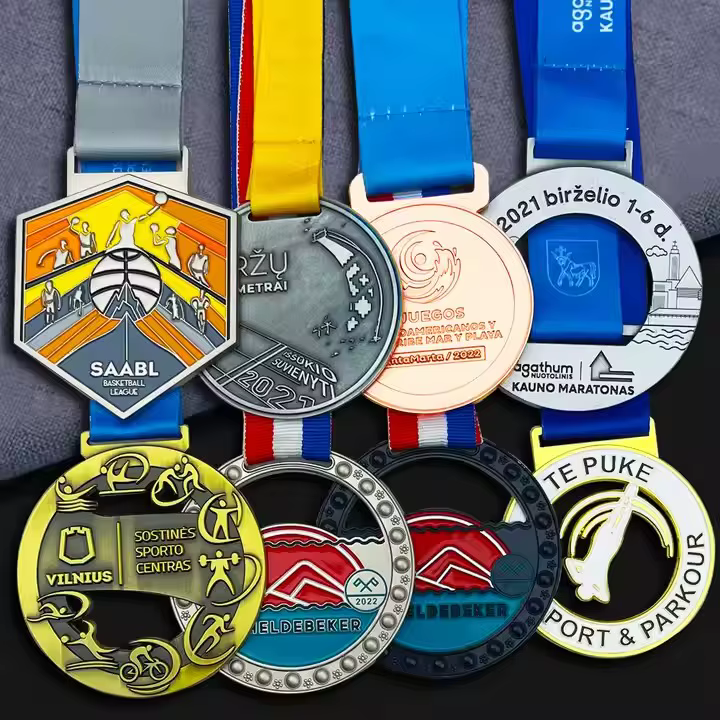 Médailles de sport personnalisées de haute qualité, médaille de sublimation en métal pour Champions, vente en gros