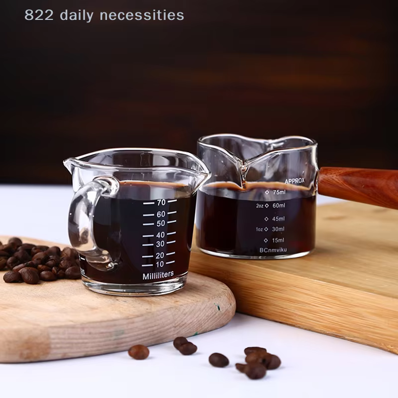 Verre doseur à expresso 70/75 ml avec double bec verseur