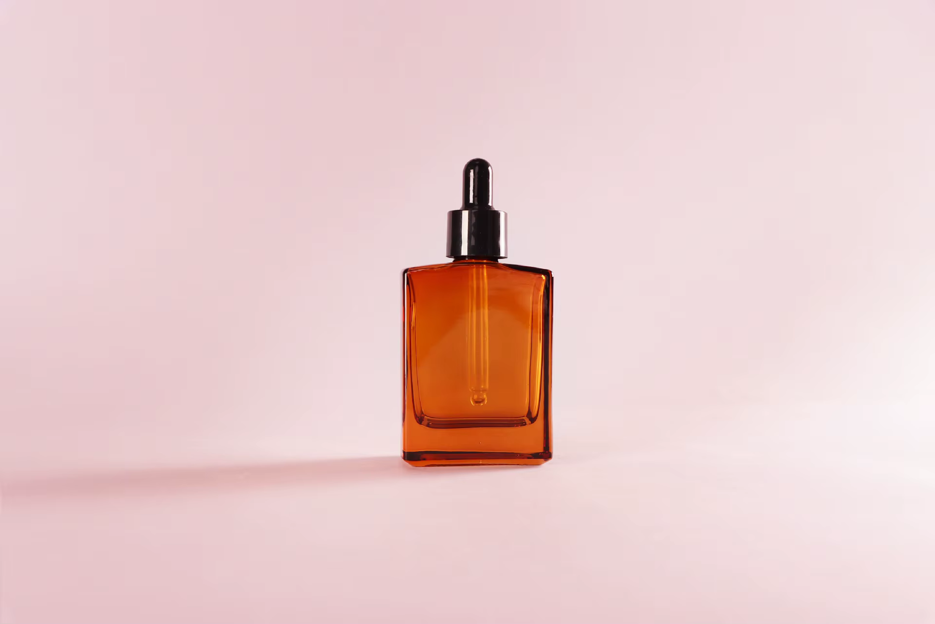 100 ml ‌ Flacon compte-gouttes d'huile essentielle rectangulaire à épaule plate ambre – Récipients cosmétiques en verre rechargeable de 100 ml
