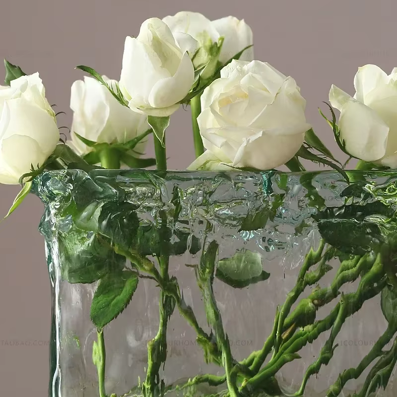 Vase en verre écologique fait à la main