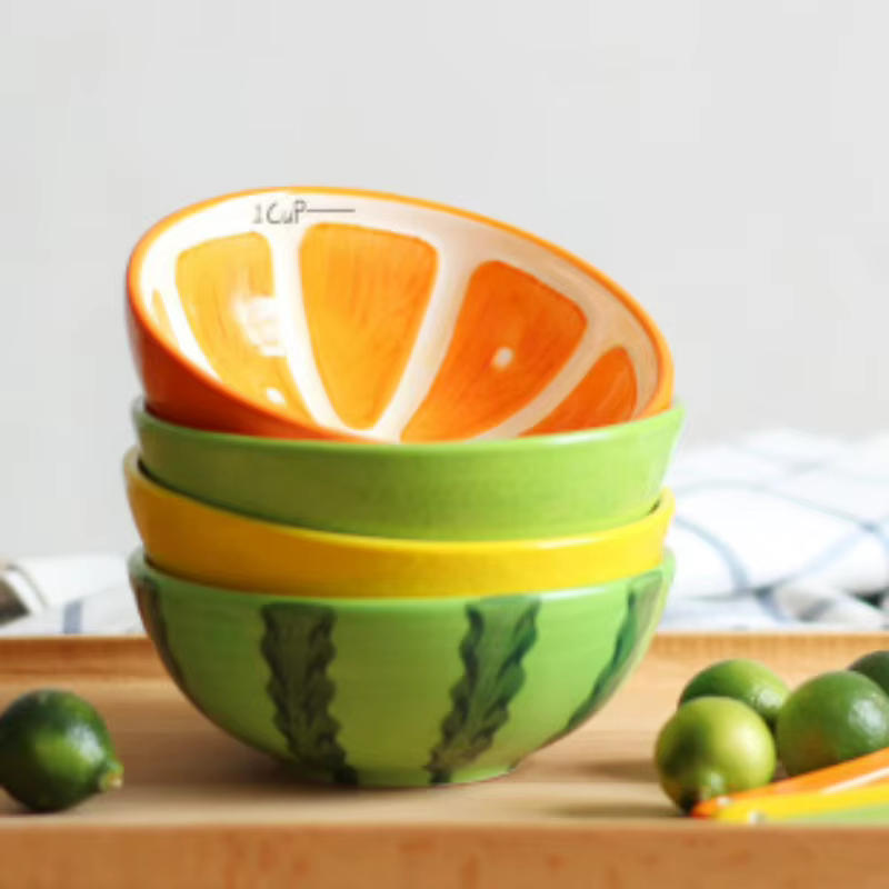 Bol à salade en céramique créatif en forme de Fruit