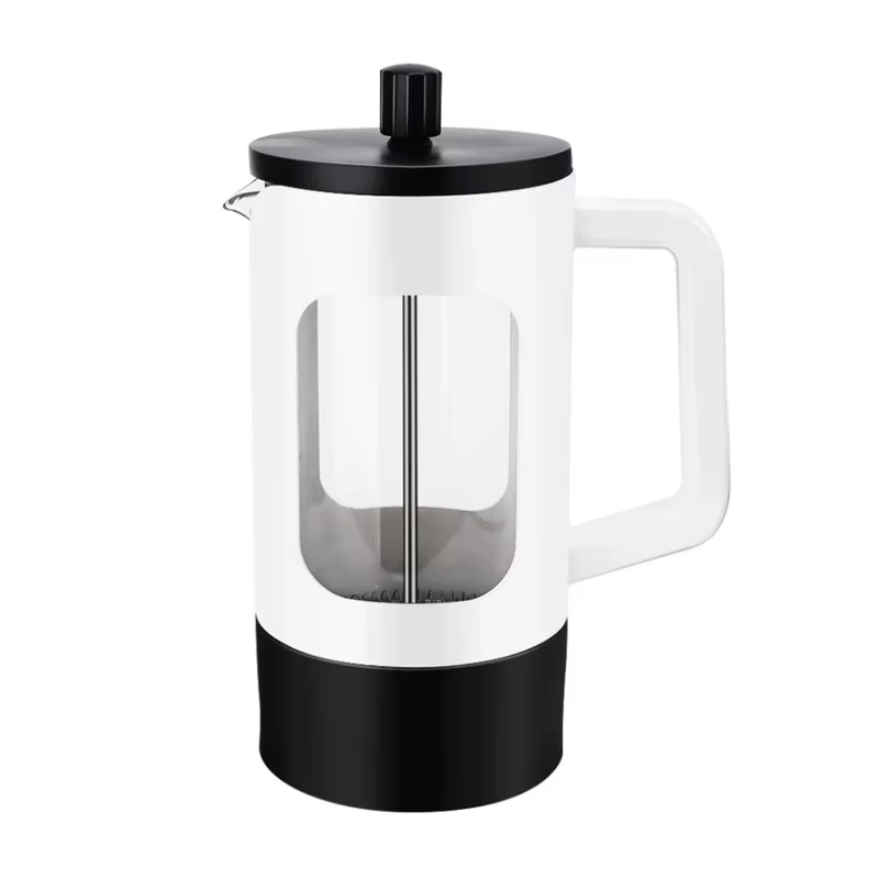 Cafetière à Pression Française en Acier Inoxydable Haute Densité et Verre Résistant à la Chaleur