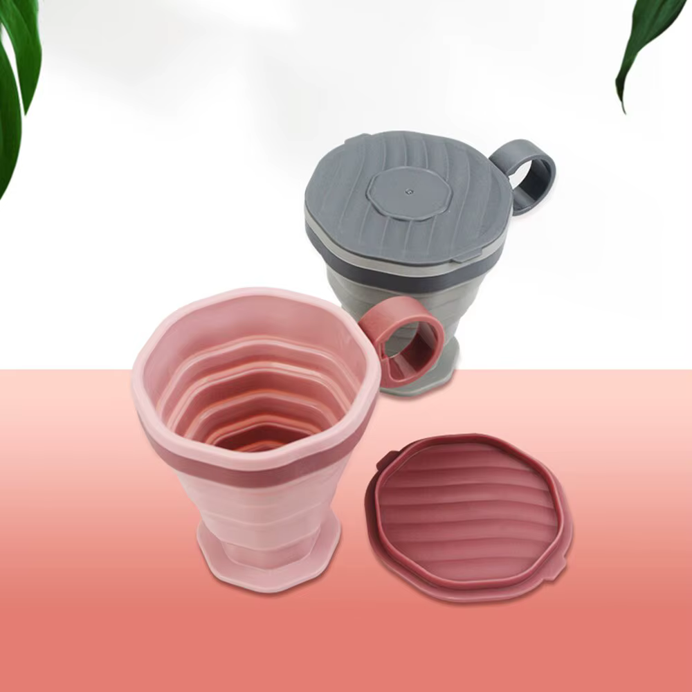 Tasse à café pliante avec couvercle