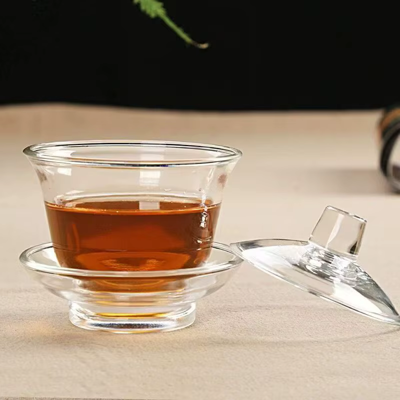 Bol couvert Gaiwan en verre de Style japonais chinois