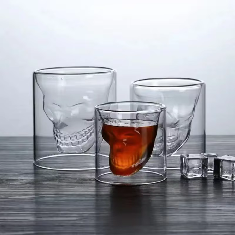 Gobelets en verre crâne 25/75/150/250ml