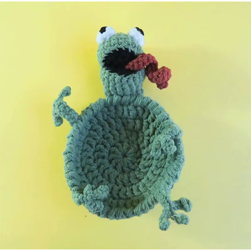 Sous-verres en crochet faits main avec des animaux mignons