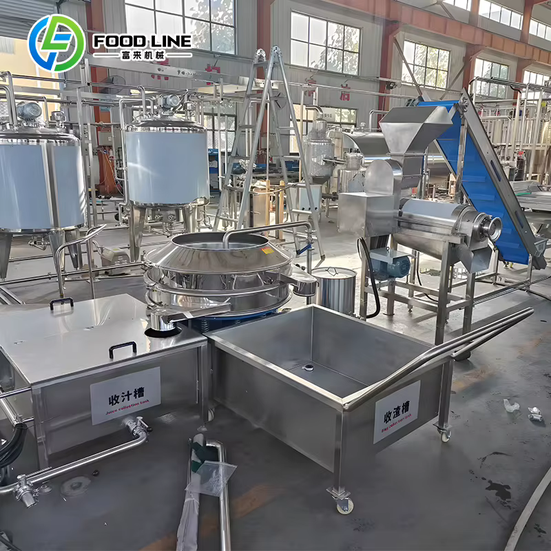Ligne de production de jus de pomme, machine industrielle de pressage de jus pour le traitement des fruits (pomme, noix de cajou) et des boissons, sur mesure