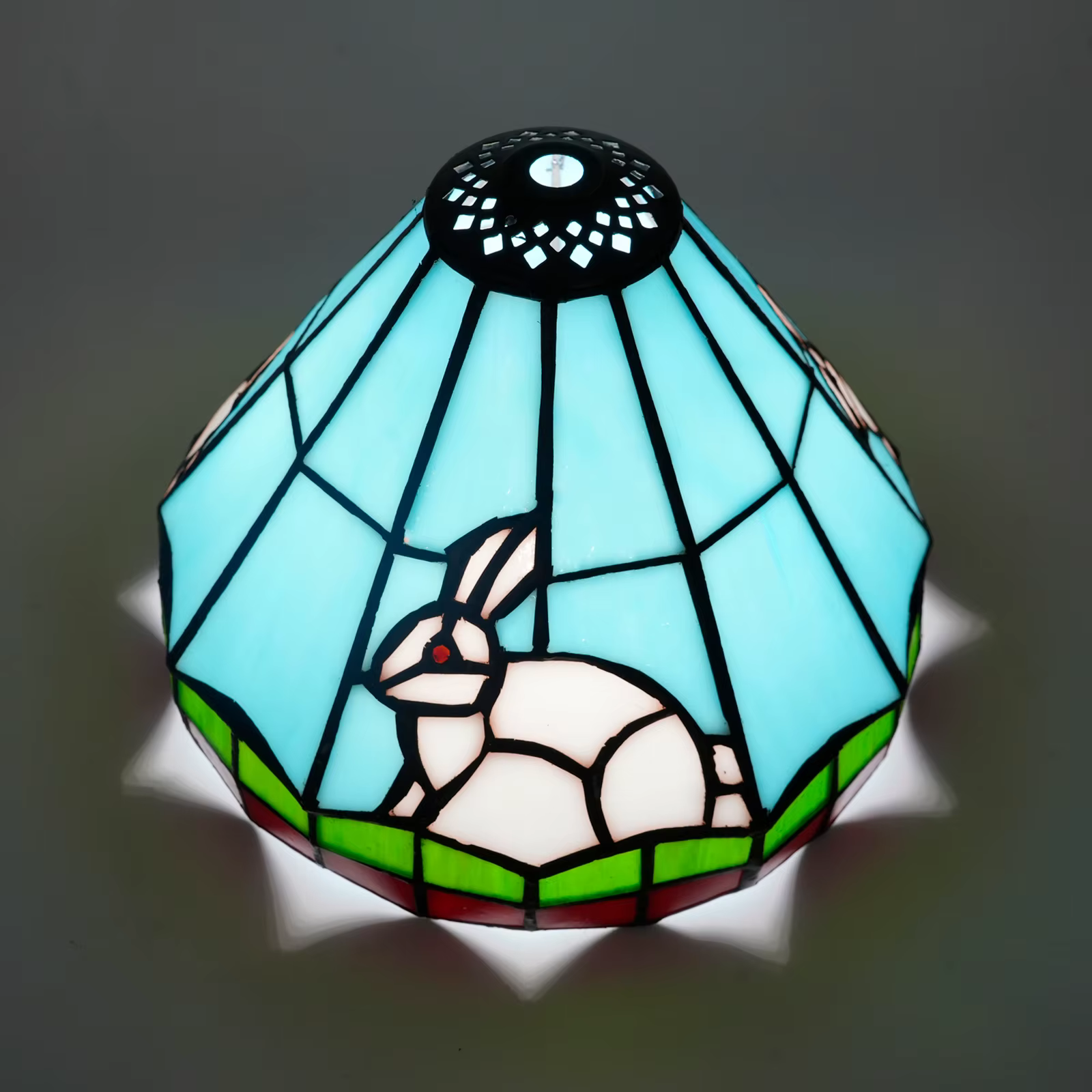 Abat-jour en verre moderne, abat-jour en verre coloré en forme de lapin, abat-jour de remplacement pour animaux mignons, abat-jour pour applique murale, abat-jour pour lampe suspendue