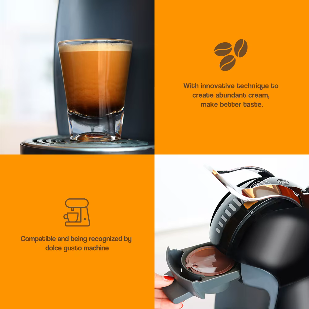 Dosettes de capsules de café réutilisables pour Dolce Gusto