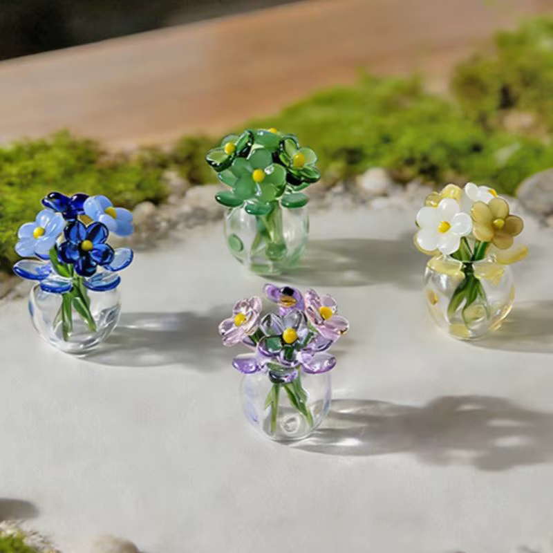 Centre de table en verre moderne