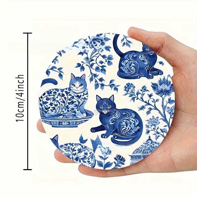 Nouveau dessin animé fleur en bois tasse à café dessous de verre cuisine