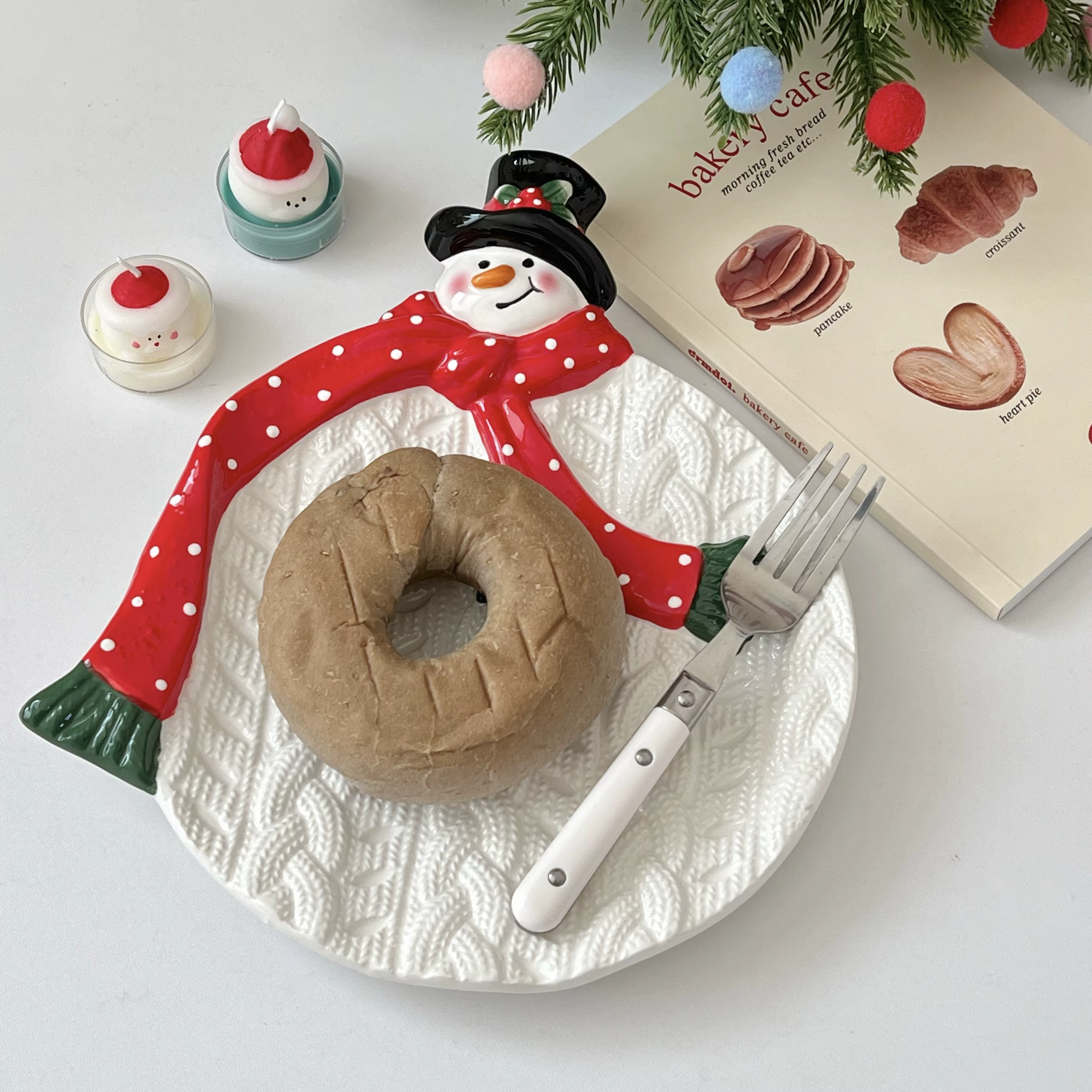 Assiette bonhomme de neige de noël