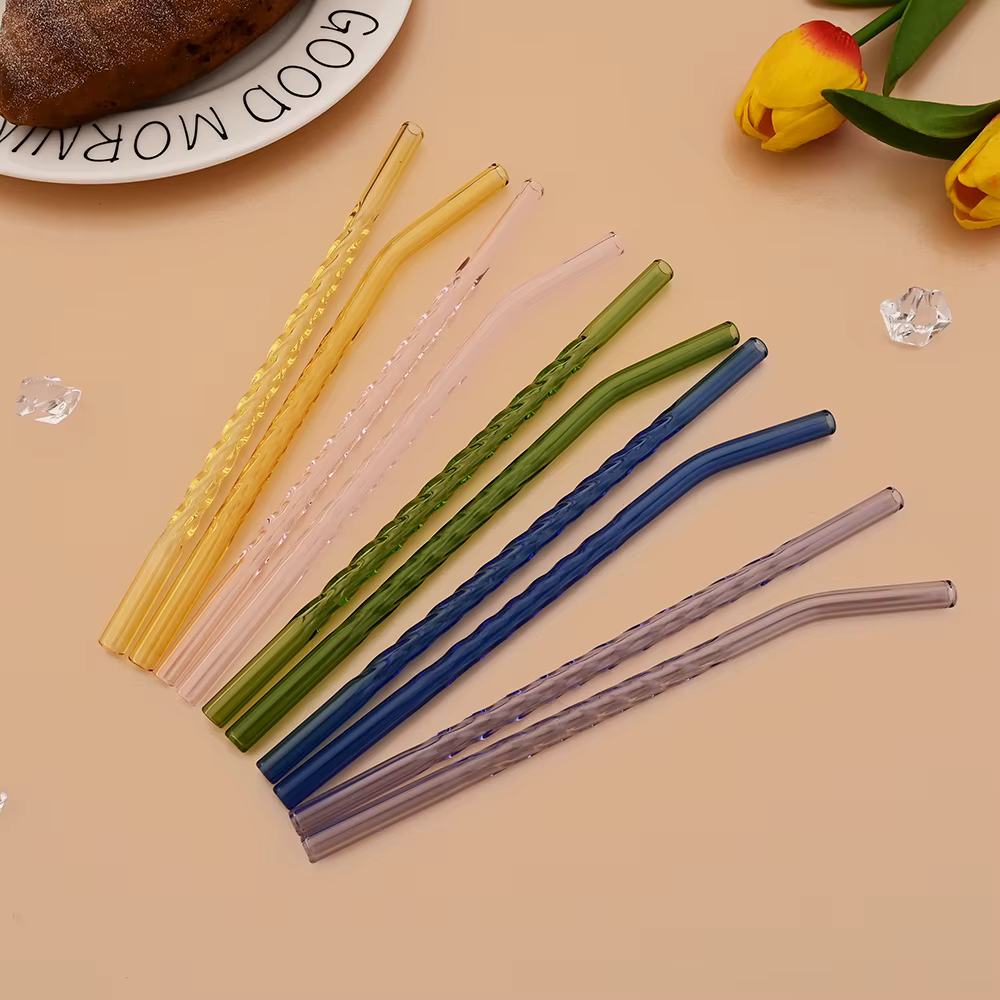 Pailles en verre réutilisables