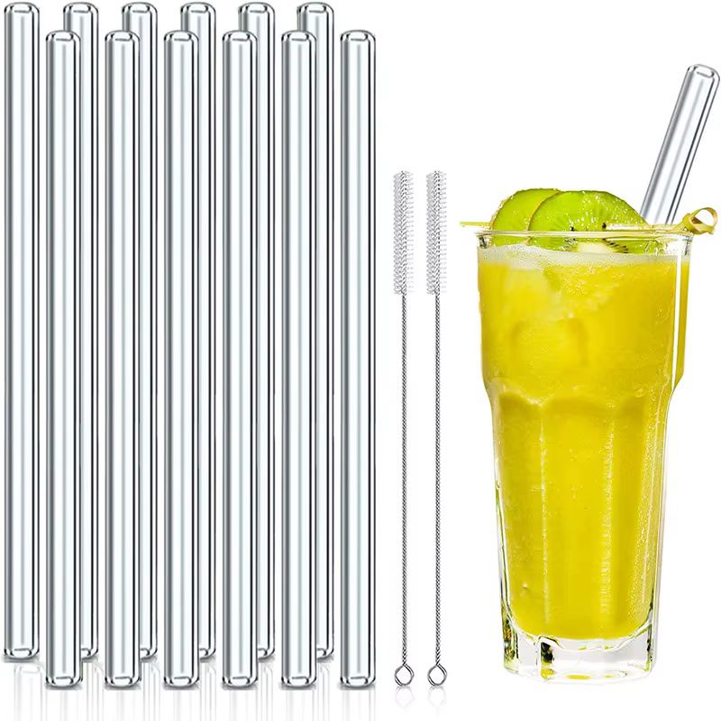 Pailles en verre réutilisables