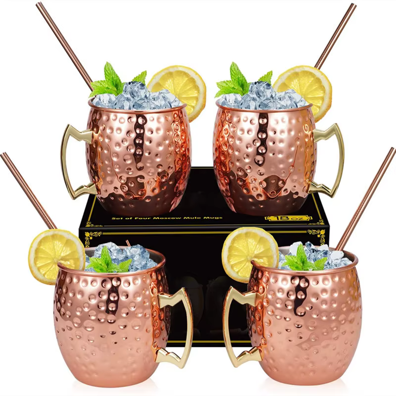 Mules de moscou en acier
