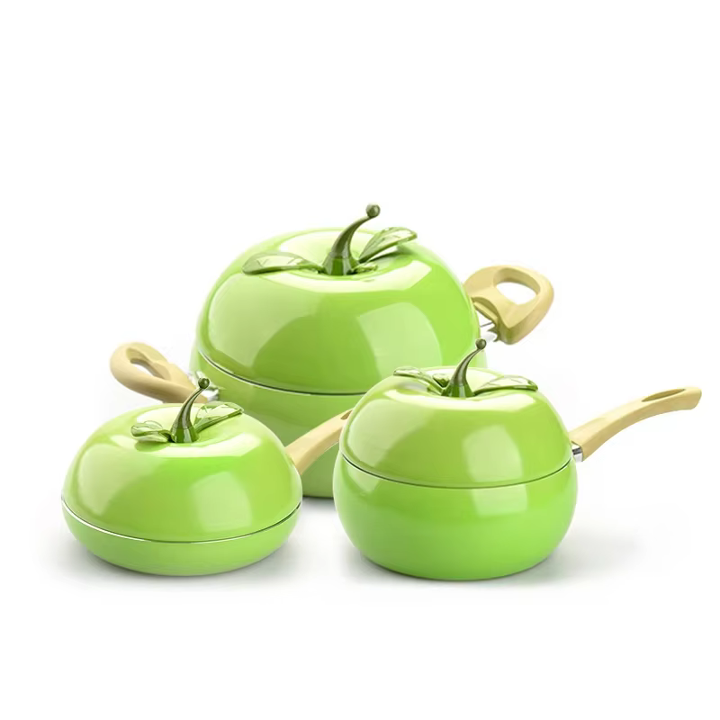 Poêle en aluminium antiadhésive en forme de fruit de haute qualité