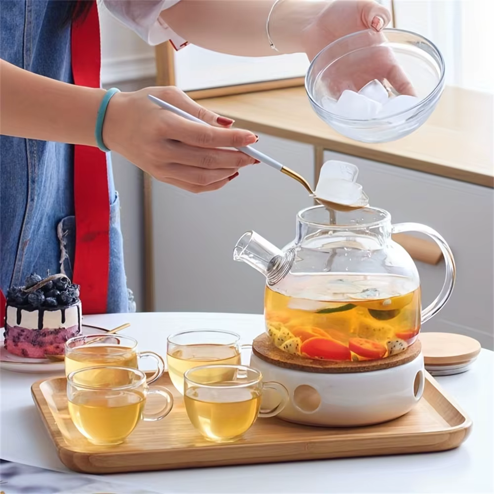Théière en verre de grande capacité 1L/1
