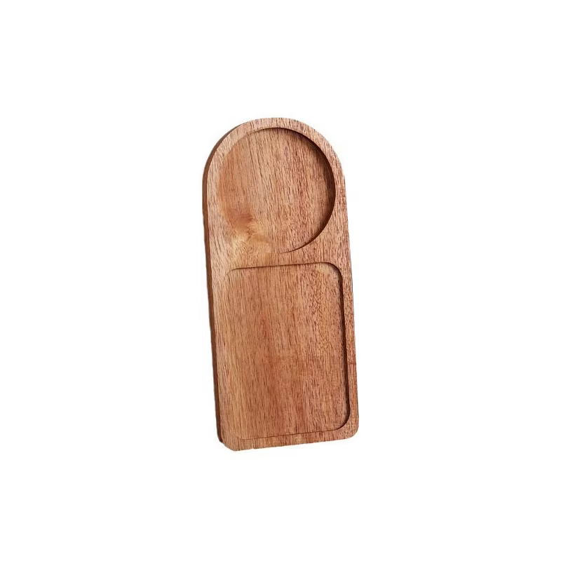 Plateau à café assiette en bois