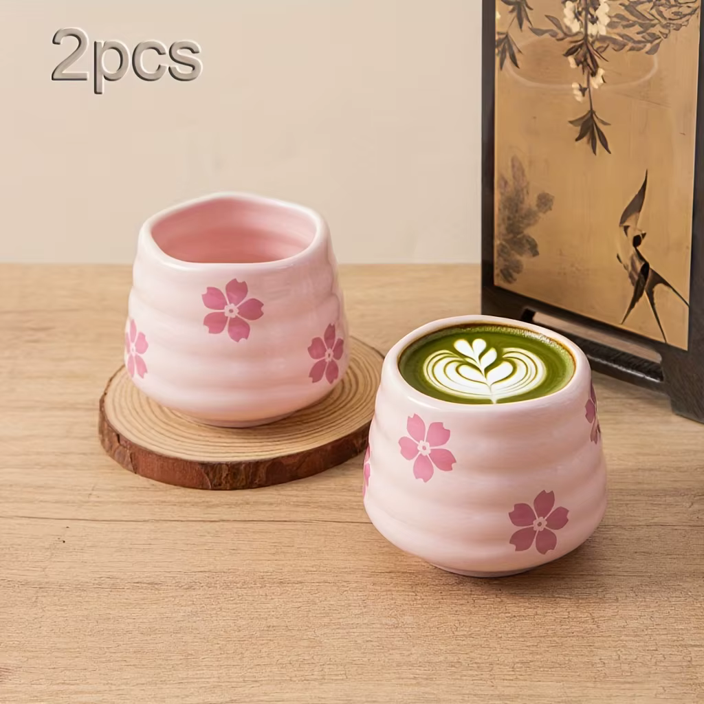 Tasse à thé en fleur de cerisier mignonne 160ml/5.4oz
