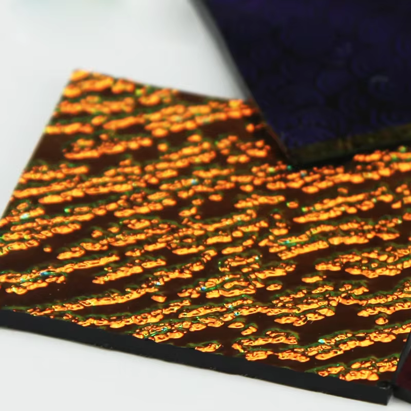 Mélange de verre dichroïque COE90, document et saillie, fusion dans un four à micro-ondes en verre, 3 sacs
