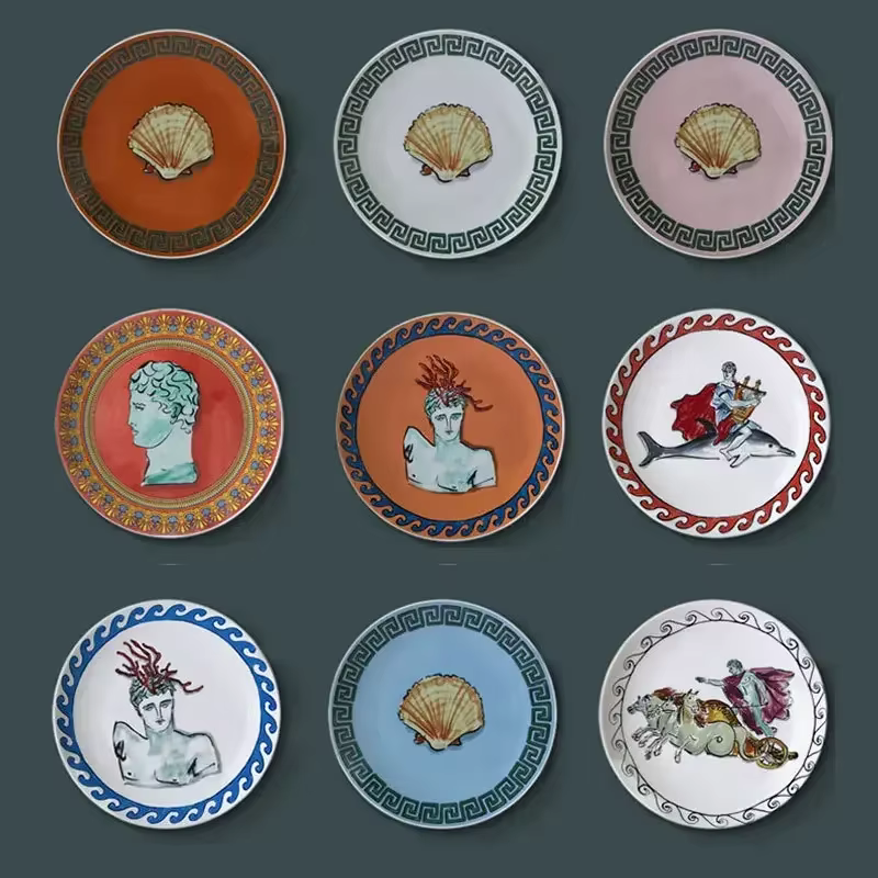 Assiette décorative en céramique italienne Ginori 1735