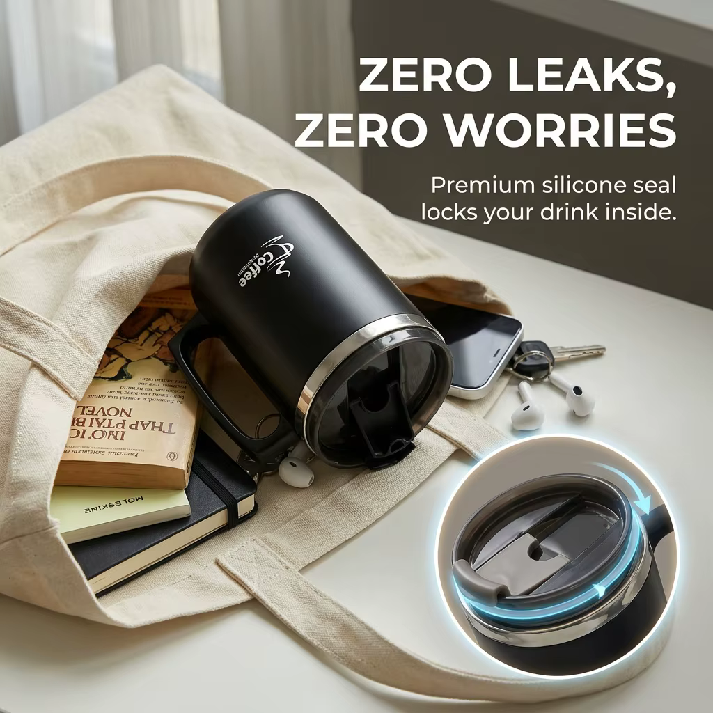 Mug de voyage isotherme avec poignée