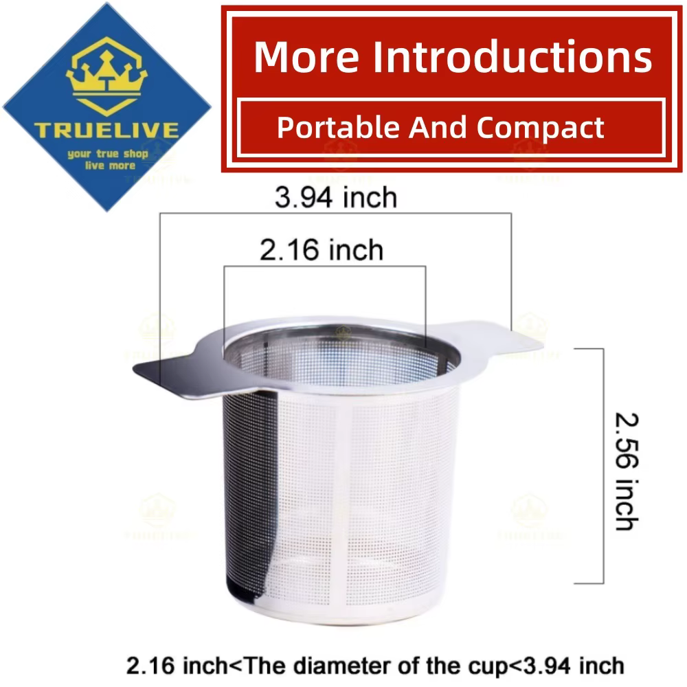 Filtre de fuite de thé réutilisable en acier inoxydable