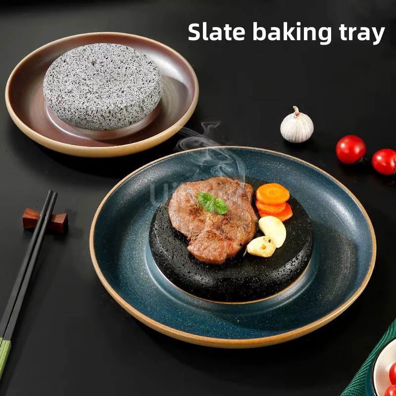 Assiette à steak en céramique créative
