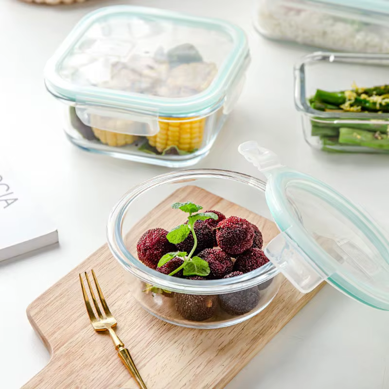 Boîte à lunch en verre borosilicate haute résistance