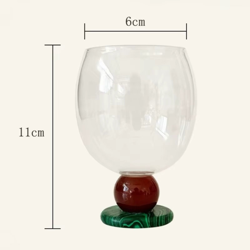 Tasse en verre à Base colorée Simple