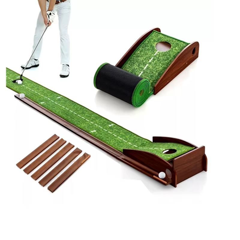 Tapis d'intérieur vert avec retour automatique de balle, idéal pour la maison, le bureau et l'extérieur
