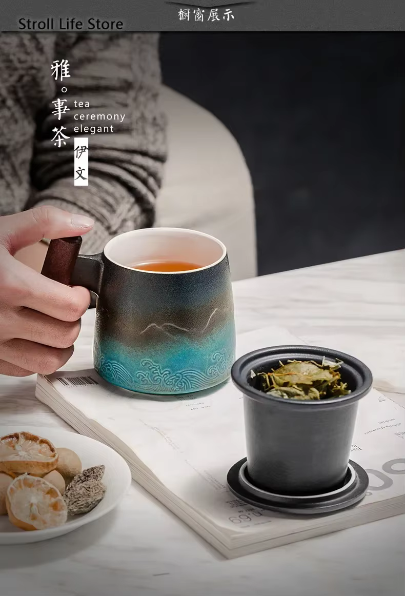 Tasse à café en céramique rétro