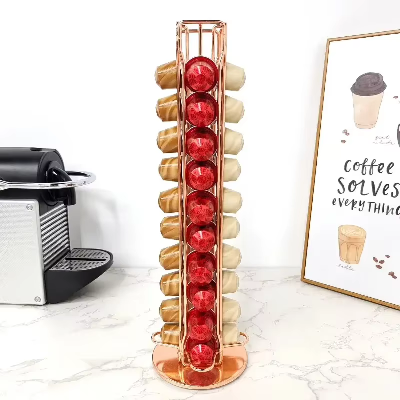 40 dosettes de café en or Nespresso porte-dosette