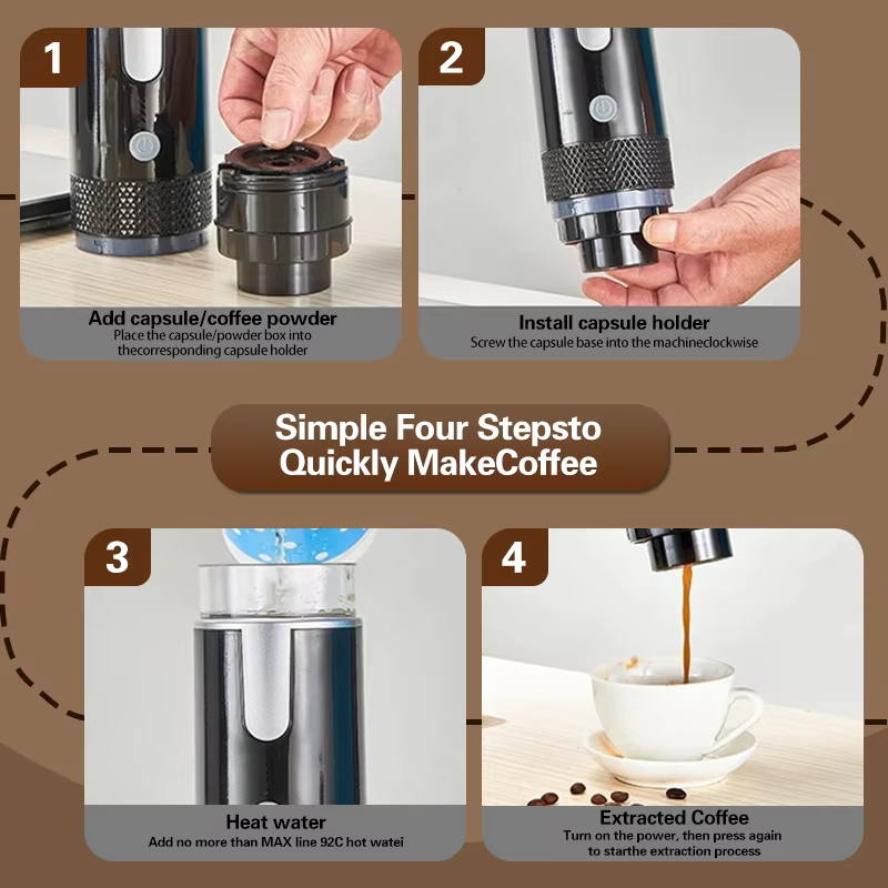 Nouvelle machine à café portable électrique à capsules